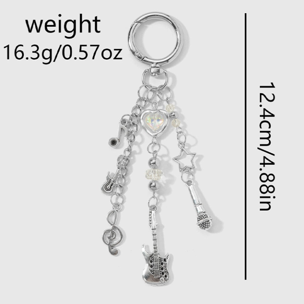 Keypus - Music Theme Guitar and Microphone Keychain