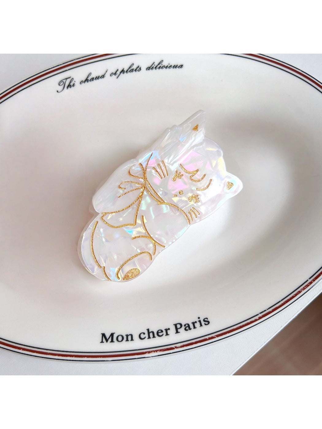 Beau - Cute Cat Acetate Hair Claw Clip