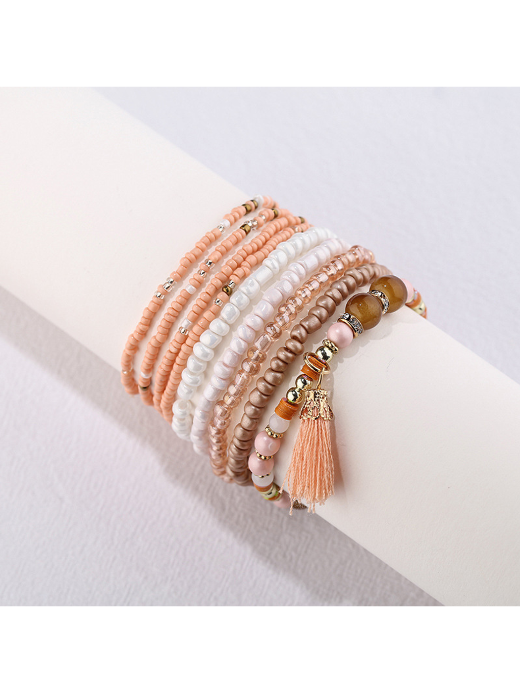 Lovra - Bohemian Tassel Layered Beaded Bracelet