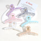Beau - Floral Print Y-Shaped Plastic Alloy Claw Clip