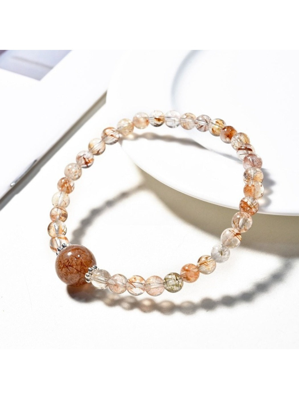 Lovra - Minimalist Color Blocked Crystal Beaded Bracelet