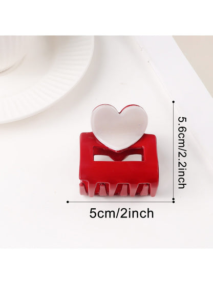 Beau - Minimalist Heart Pattern Hair Claw Clip