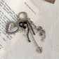 Keypus - Heart and Cross Alloy Bag Charm Keychain