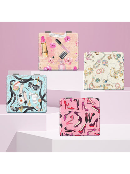 Mirroray - Cartoon Print Glass Folding Case Mirror
