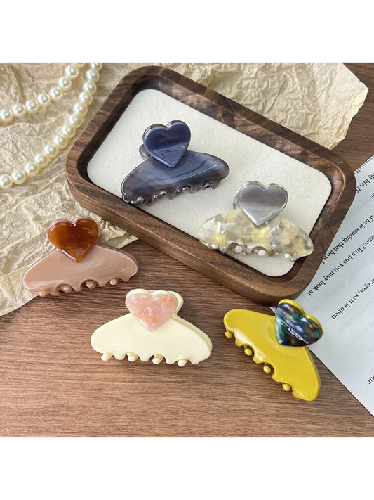 Beau - Elegant Heart Acetate Hair Clip