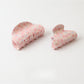 Beau - Pink Floral Printed PVC Hair Claw Clip