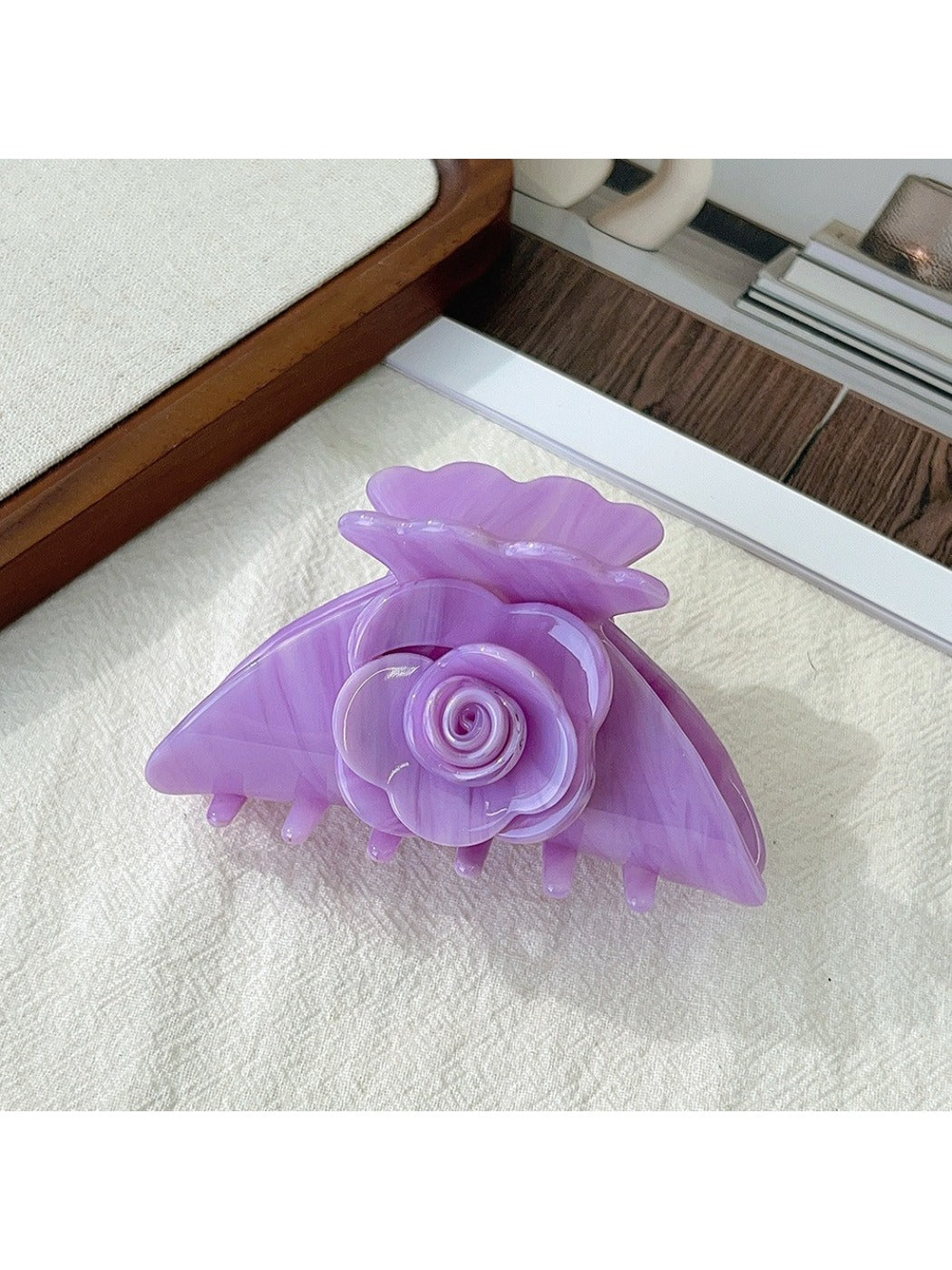 Beau - Acetate Rose Flower Shaped Hair Clip