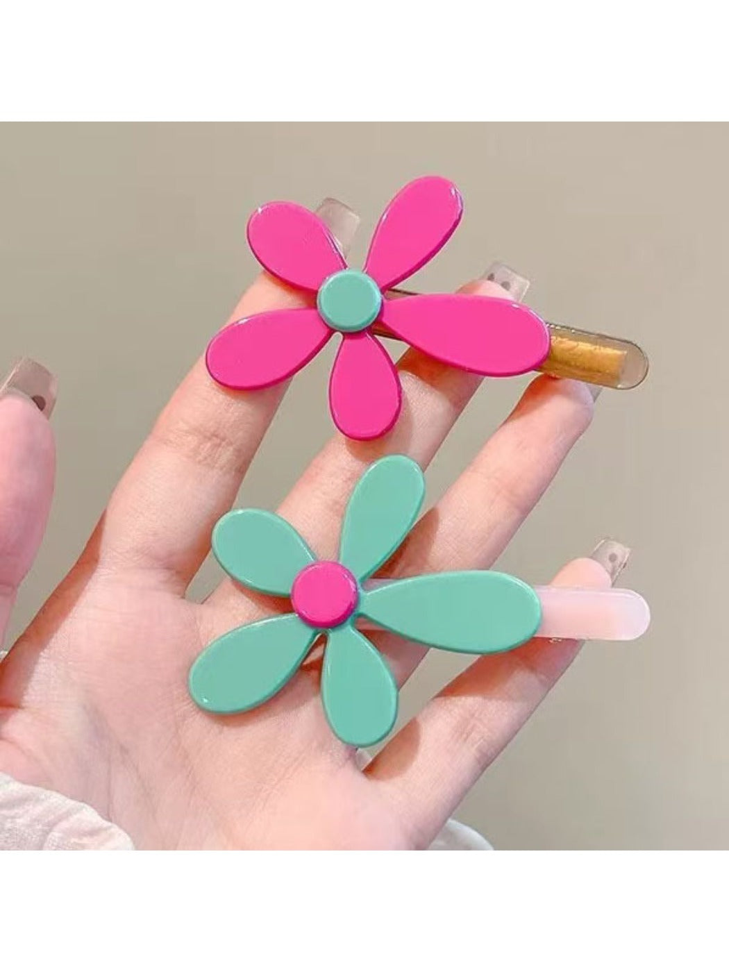 Beau - Floral Bar-Shaped Hair Clip