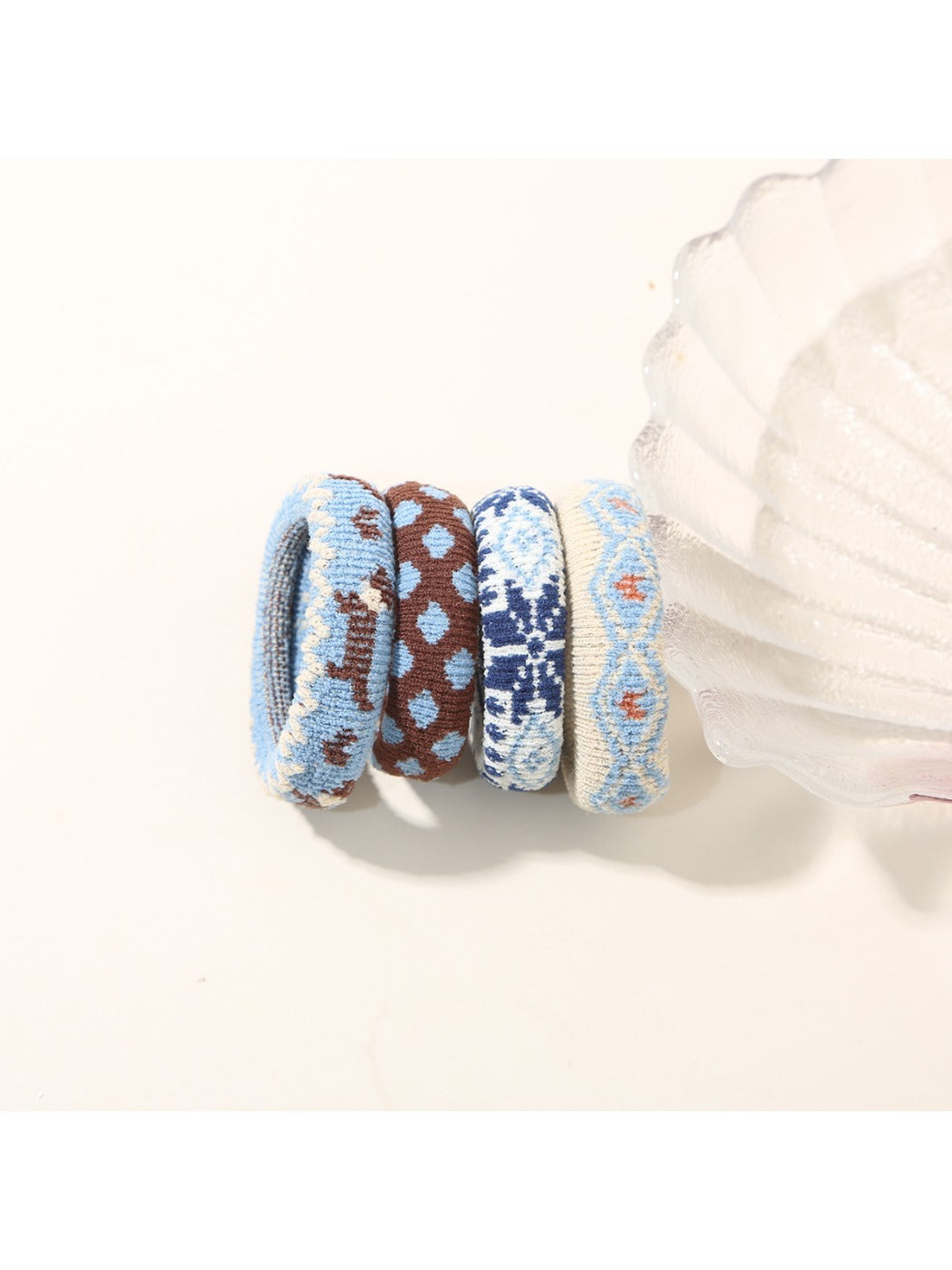 Gifty - Elastic Colorful Towel Hair Ring Set