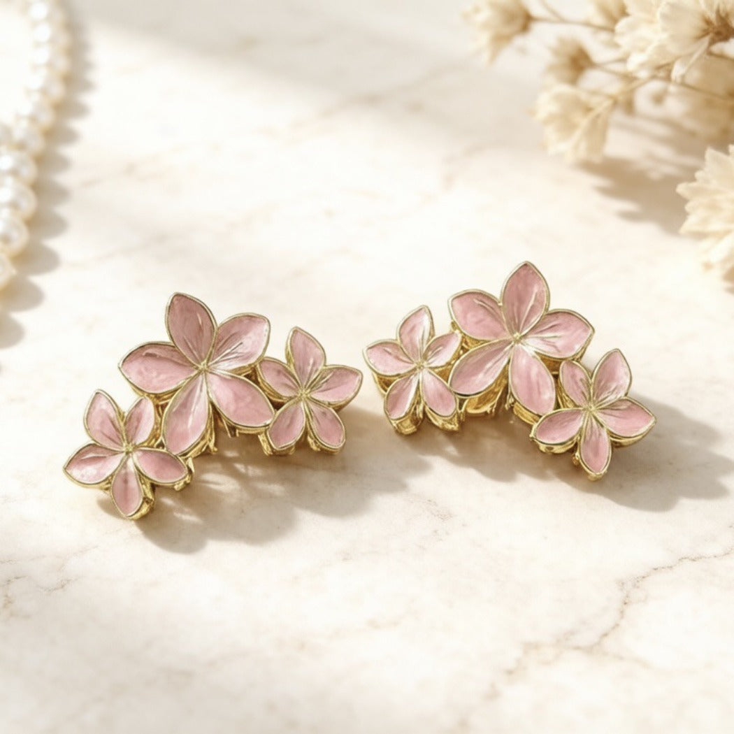 Beau - Pink Floral Hair Claw