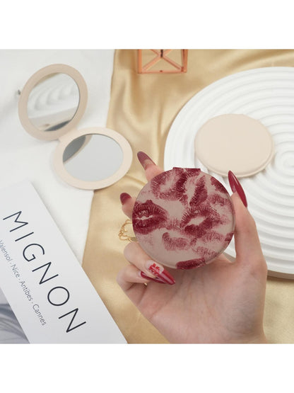 Mirroray - Bow and Cherry Pattern Compact Mirror