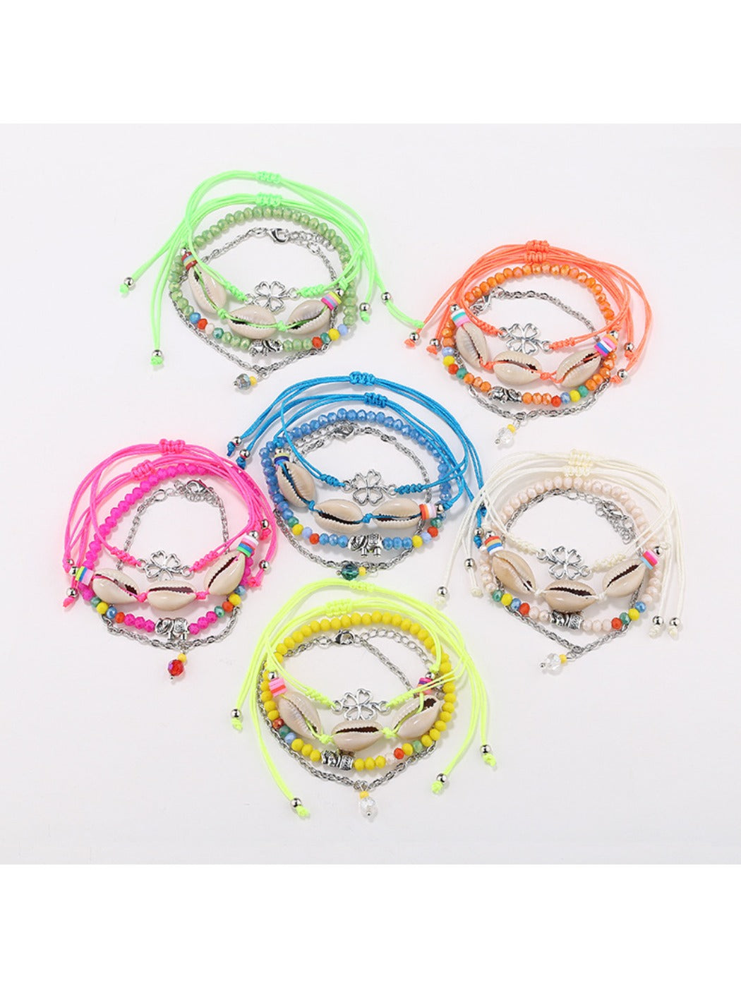 Lovra - Four Leaf Clover Small Bead Bracelet