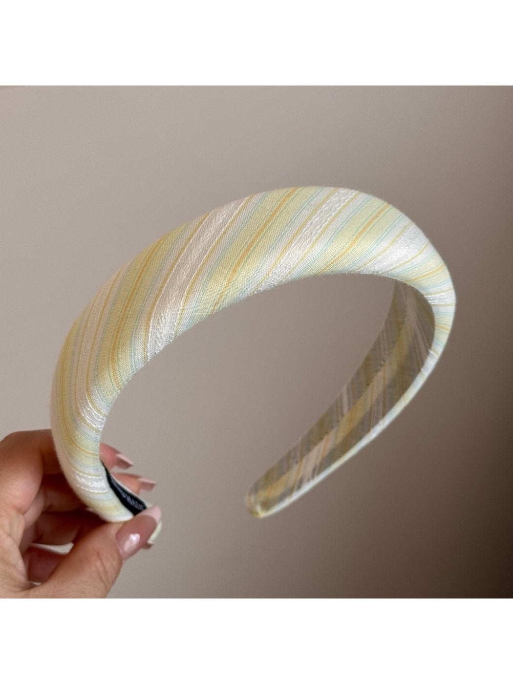 Gifty - Irregular Stripe Wrapped Headband and Scrunchie