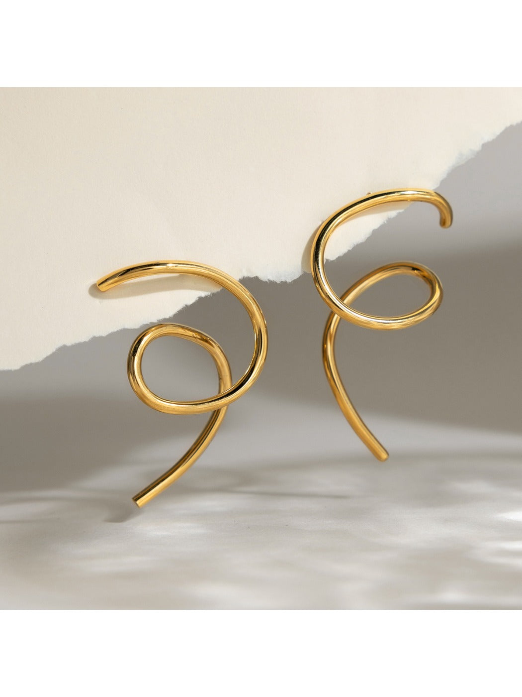 Earedge - Wrapped Organic Line Earrings