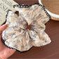 Gifty - Vintage Floral Trim Fabric Scrunchie