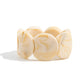 Lovra vintage textured link bracelet photographed with soft focus background