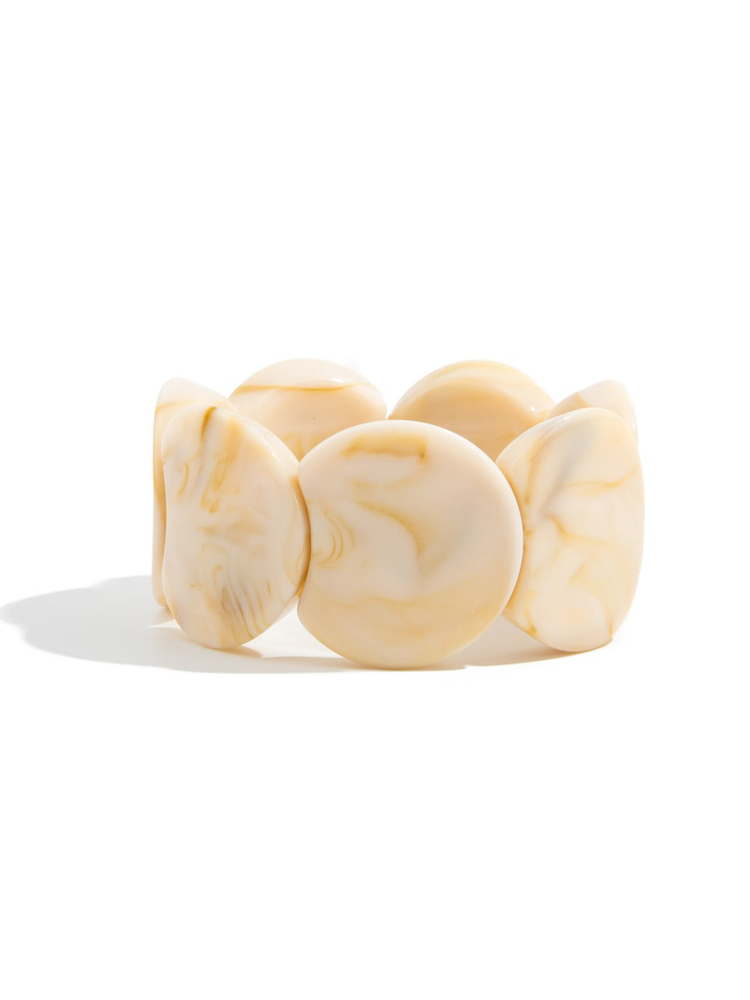 Lovra vintage textured link bracelet photographed with soft focus background