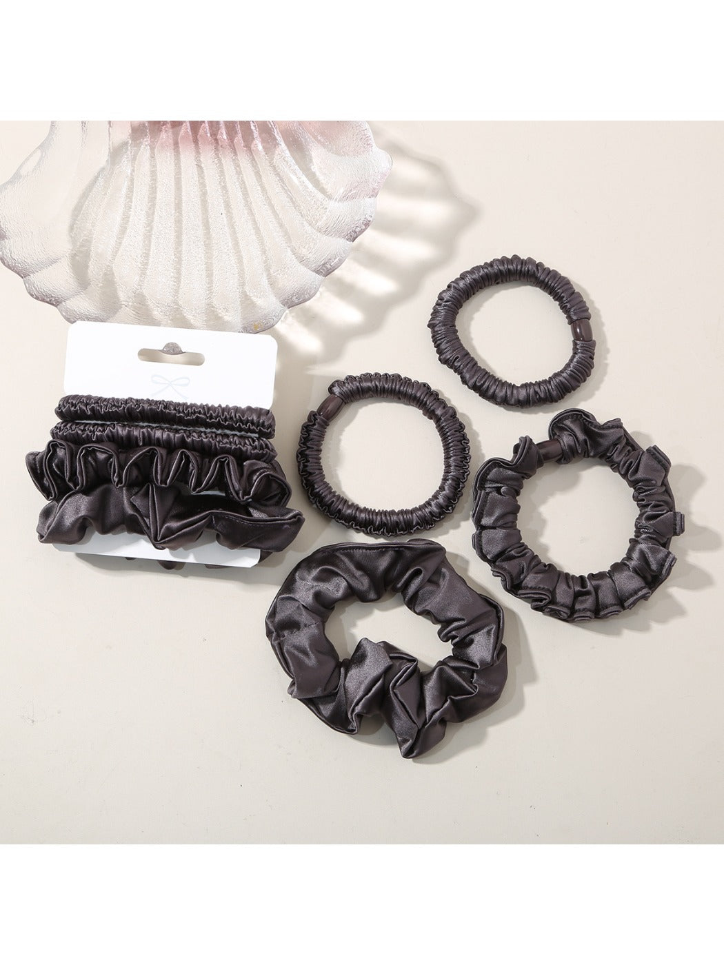 Gifty - Pastel Ruffled Hair Ties Set