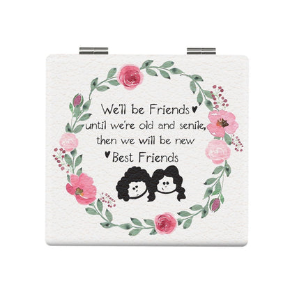 Mirroray - Floral Wreath Foldable Compact Makeup Mirror