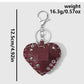 Keypus - Y2K Punk Heart Key Ring Pendant Keychain