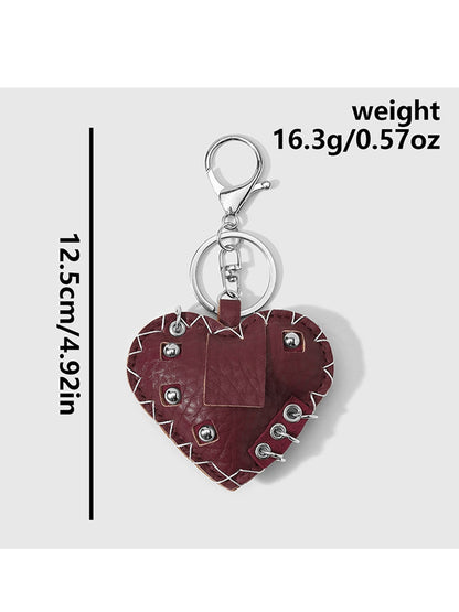 Keypus - Y2K Punk Heart Key Ring Pendant Keychain