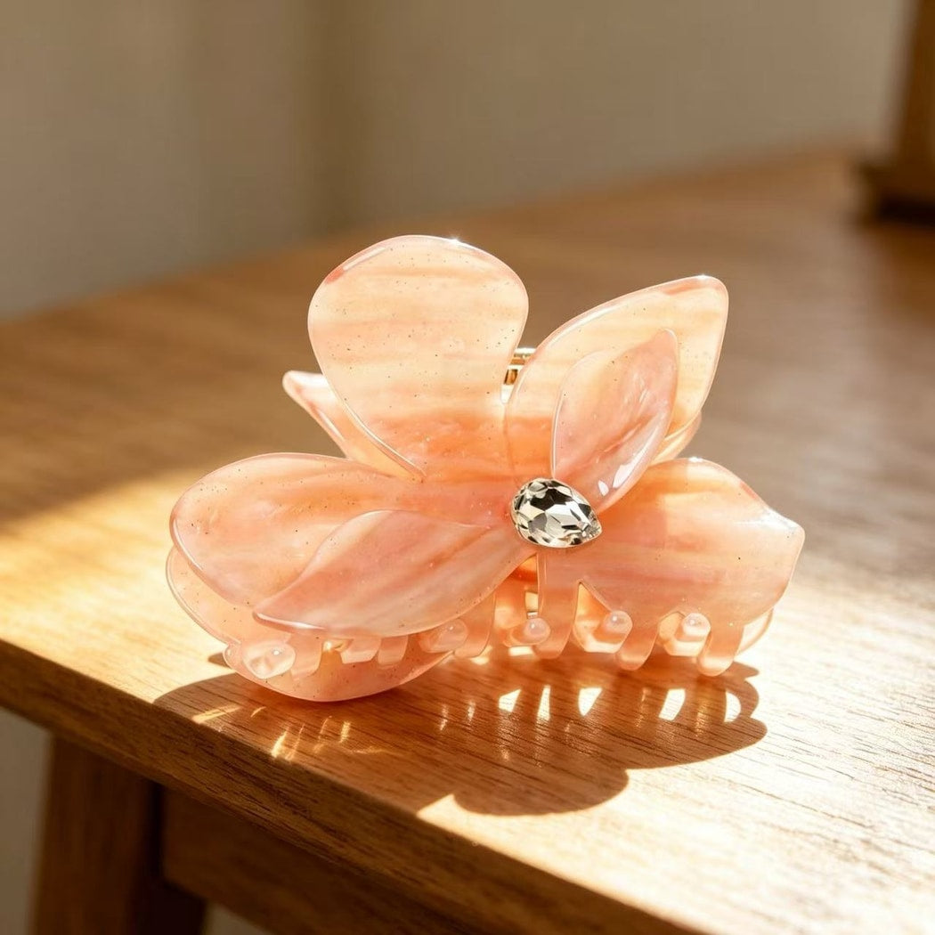 Beau - Petal Shape Acetate Decorative Claw Clip