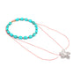 Nozari - Boho Floral Beaded Layered Pendant Necklace