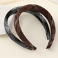 Gifty - Retro Plaid Fabric Wrapped Wide Headband