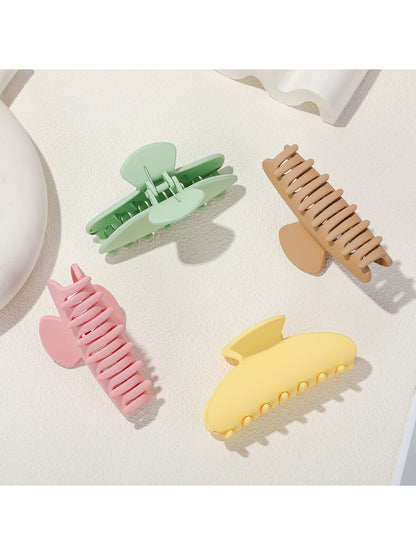 Beau - Matte Plastic Oval Shape Hair Styling Claw Clip