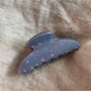 Beau - Mist Blue Acrylic Rectangle Fan Shape Claw Clip