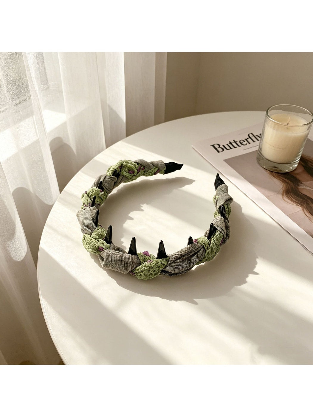 Gifty - Braided Fabric Wrapped Color Block Headband