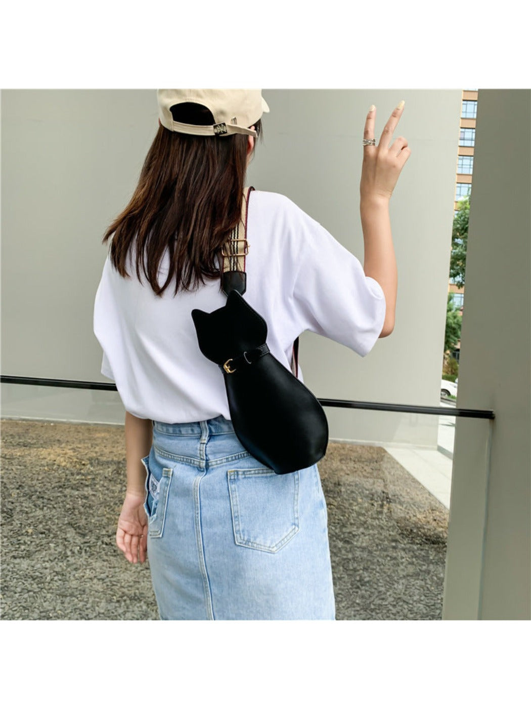 Bacio - Cute Cat/Dog Crossbody Bag with Wide Strap