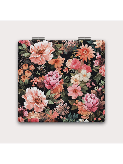 Mirroray - Delicate Rose Pattern Compact Mirror