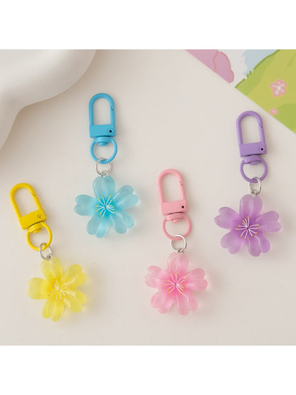 Keypus - Cute Solid Color Cherry Blossom Keychain