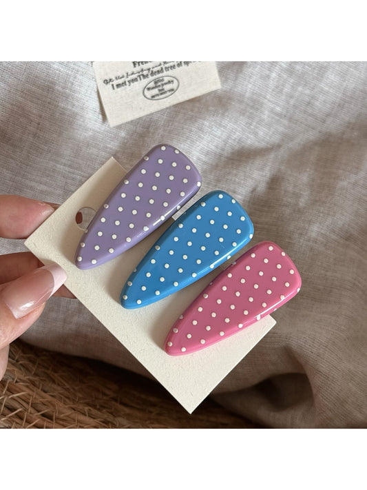Beau - Polka Dot Water Drop Duckbill Hair Clip