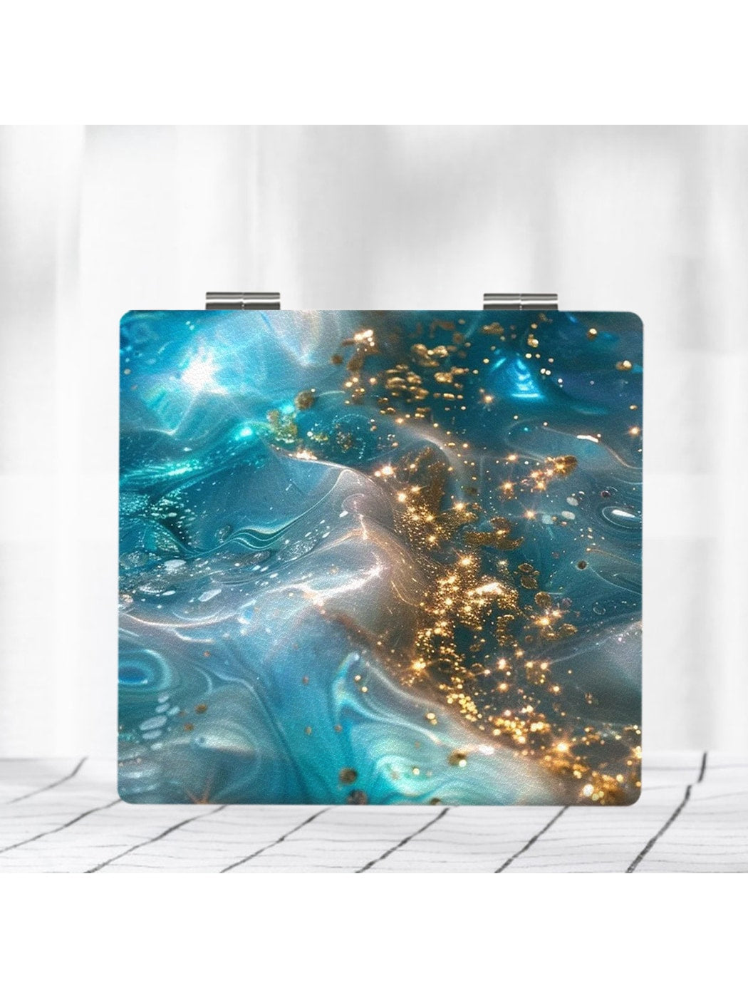 Mirroray - Abstract Pattern PU Folding Makeup Mirror