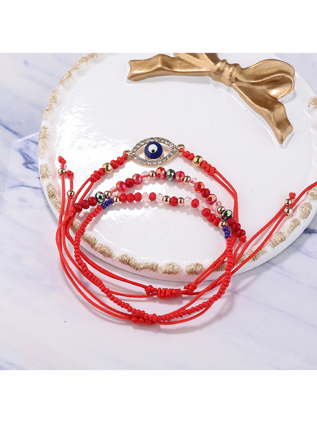 Lovra - Minimalist Stackable Eye Decorated Bracelet