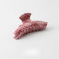 Beau - Pink Checkered Multi Shape PVC Claw Clip