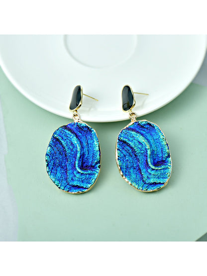 Earedge - Irregular Textured Long Stud Earrings