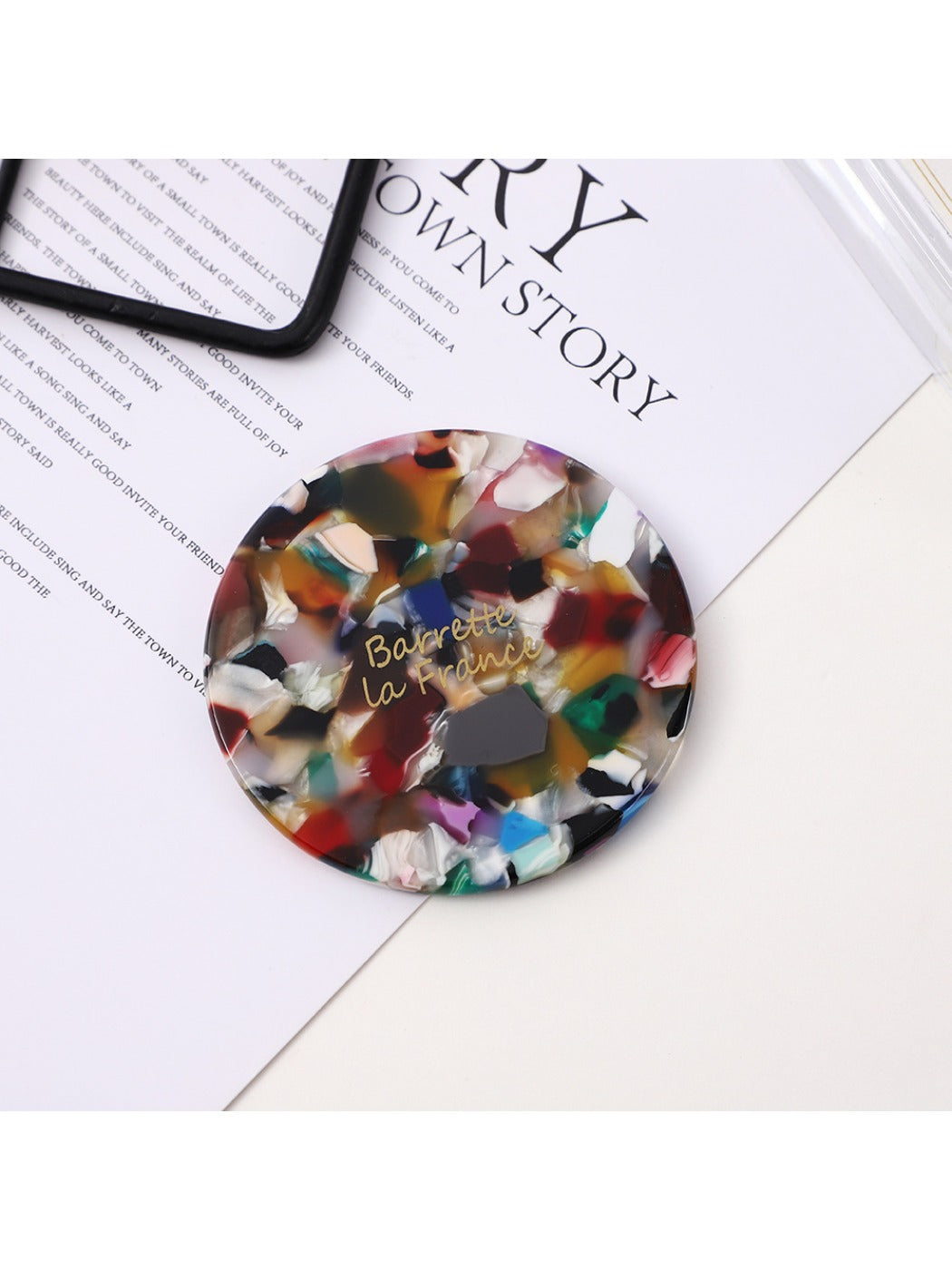 Mirroray - Acetic Acid Round Simple Multi-Color Small Mirror