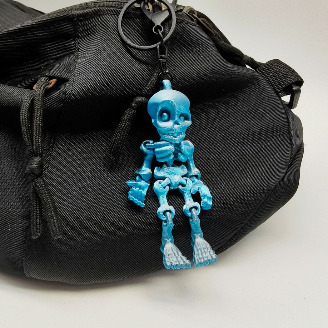 Keypus - Halloween 3D Printed Articulated Skeleton Keychain