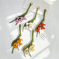 Keypus - Faux Leather Floral Bouquet Bag Charm Keychain