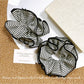 Gifty - Elegant Grey Striped  Scrunchies