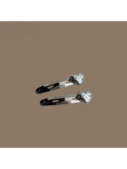 Beau - Heart Polka Dot Side Bangs Hair Clip