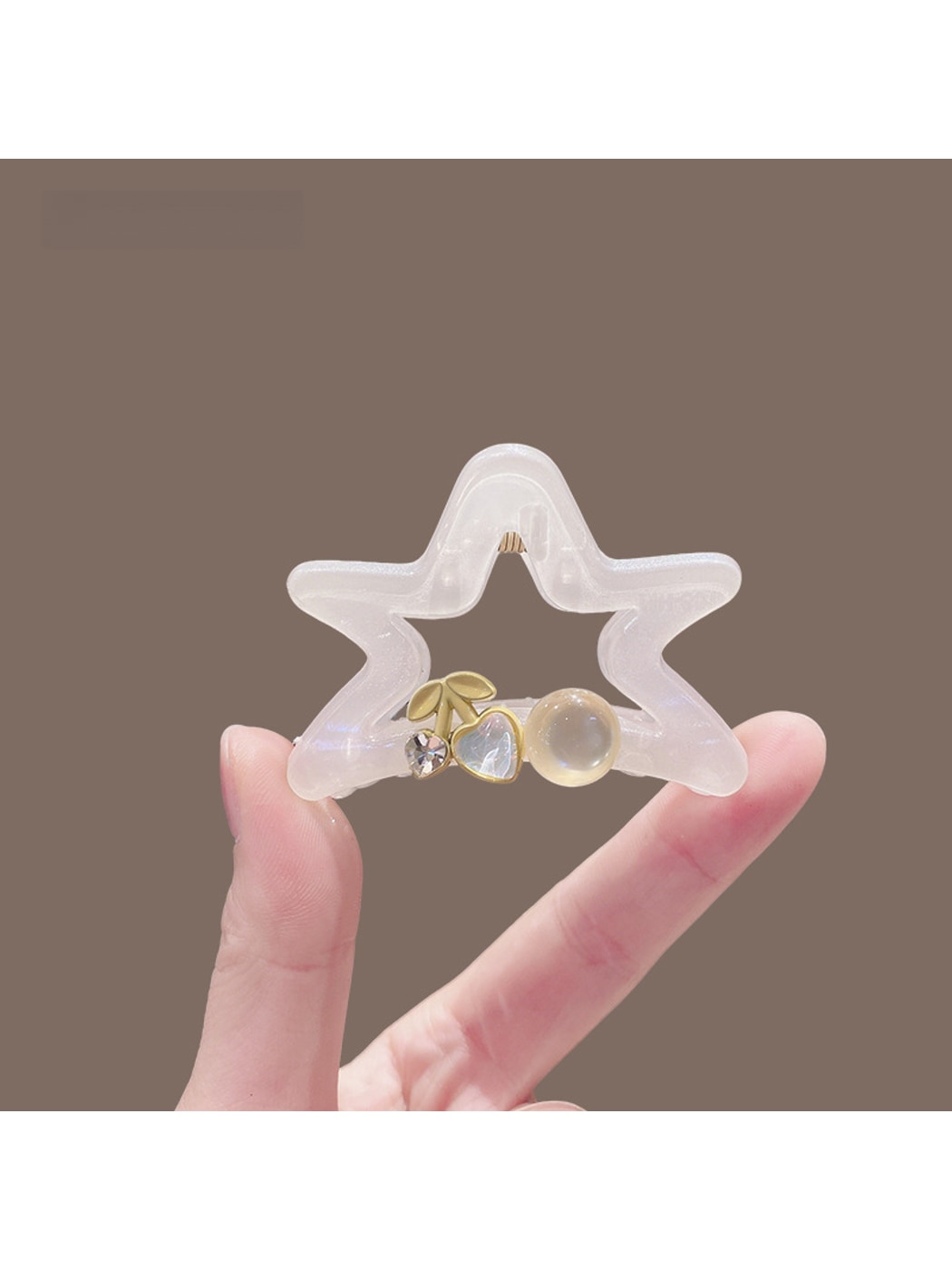 Beau - Translucent Star Shape PVC Alloy Claw Clip