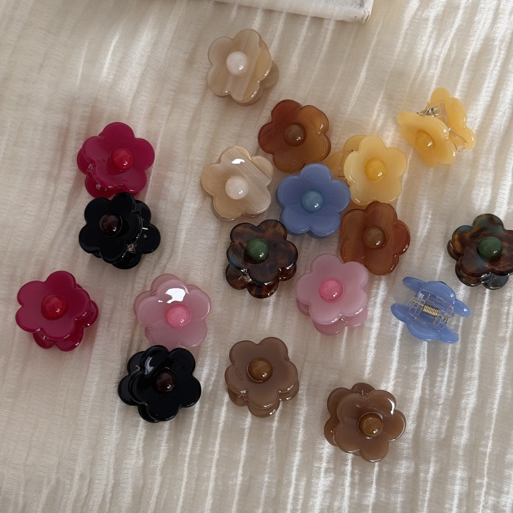 Beau - Acetate Flower Side Hair Claw Clip