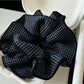 Gifty - Black Plaid Layered Scrunchie