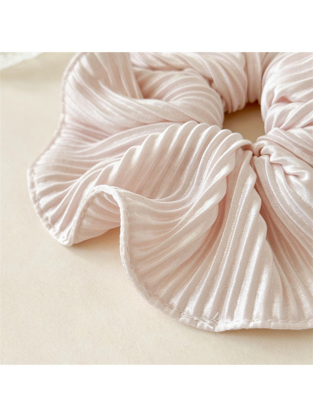 Gifty - Pleated Satin Look Ruffle Hair Scrunchie