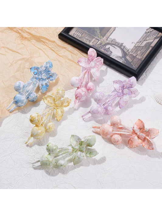 Beau - Colorful Flower Shaped Hair Clip