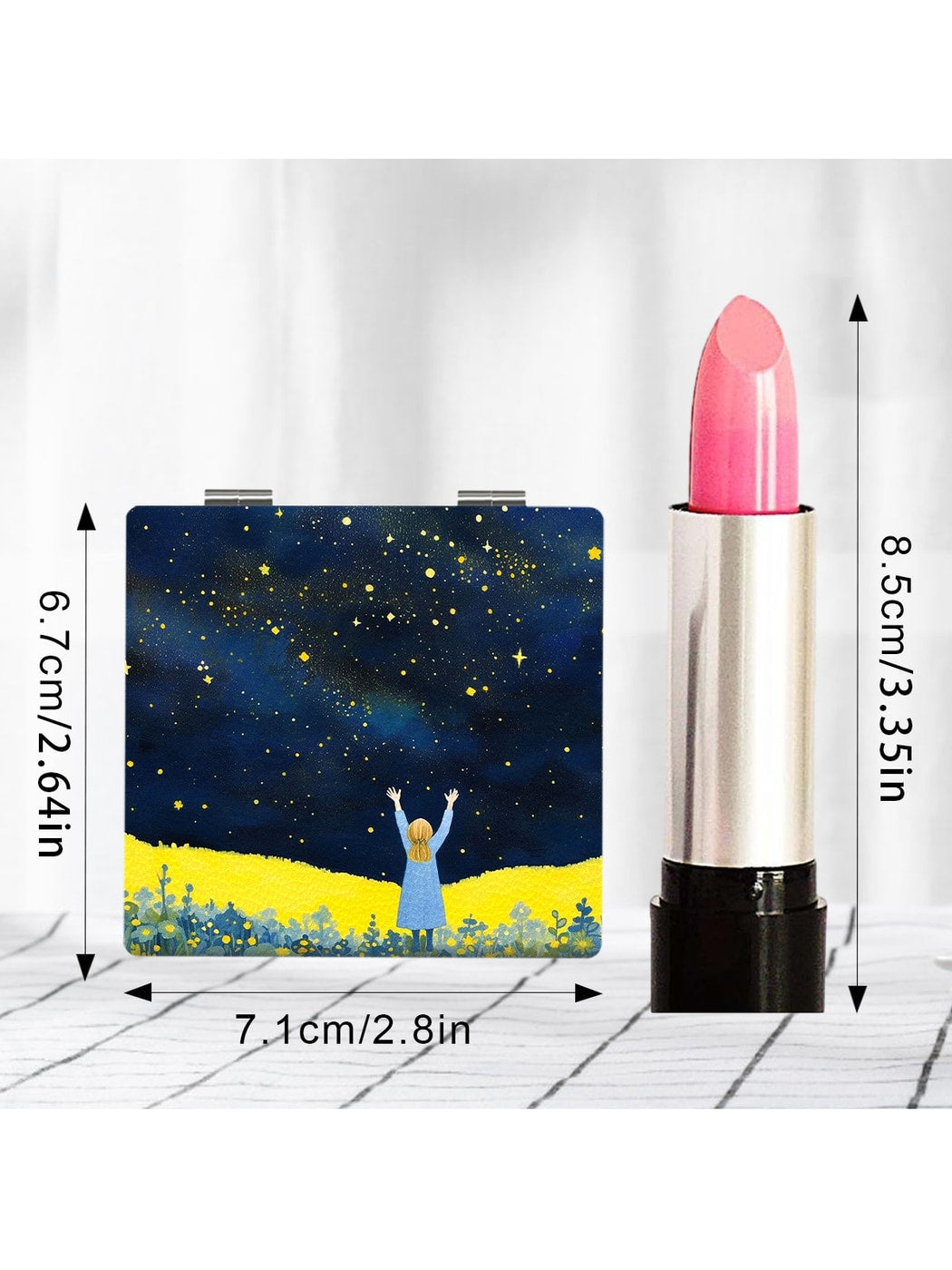 Mirroray - Landscape Print Folding Makeup Mirror